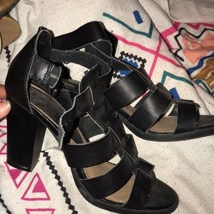 Black vintage heels